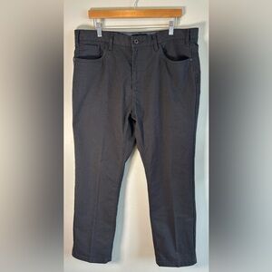 Kenneth Cole Reaction Straight Flat Front Gray Khaki Pants Mens 38X30 Like New